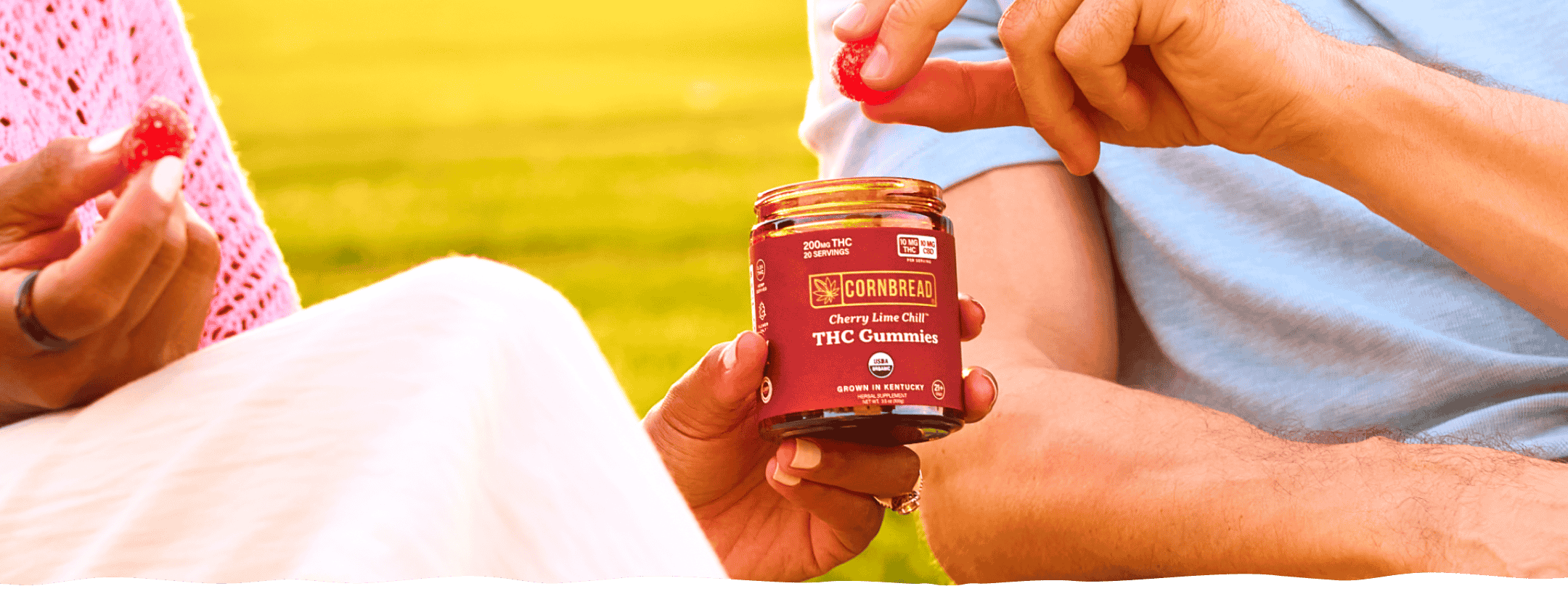 Let's Talk About Cornbread Hemp Cherry Lime Chill THC Gummies