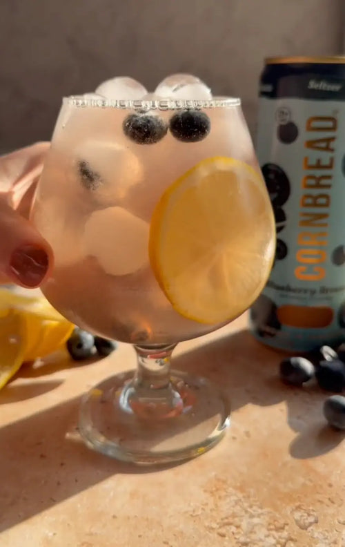 Blueberry Lavender Spritz - Seltzer Mocktail Recipes