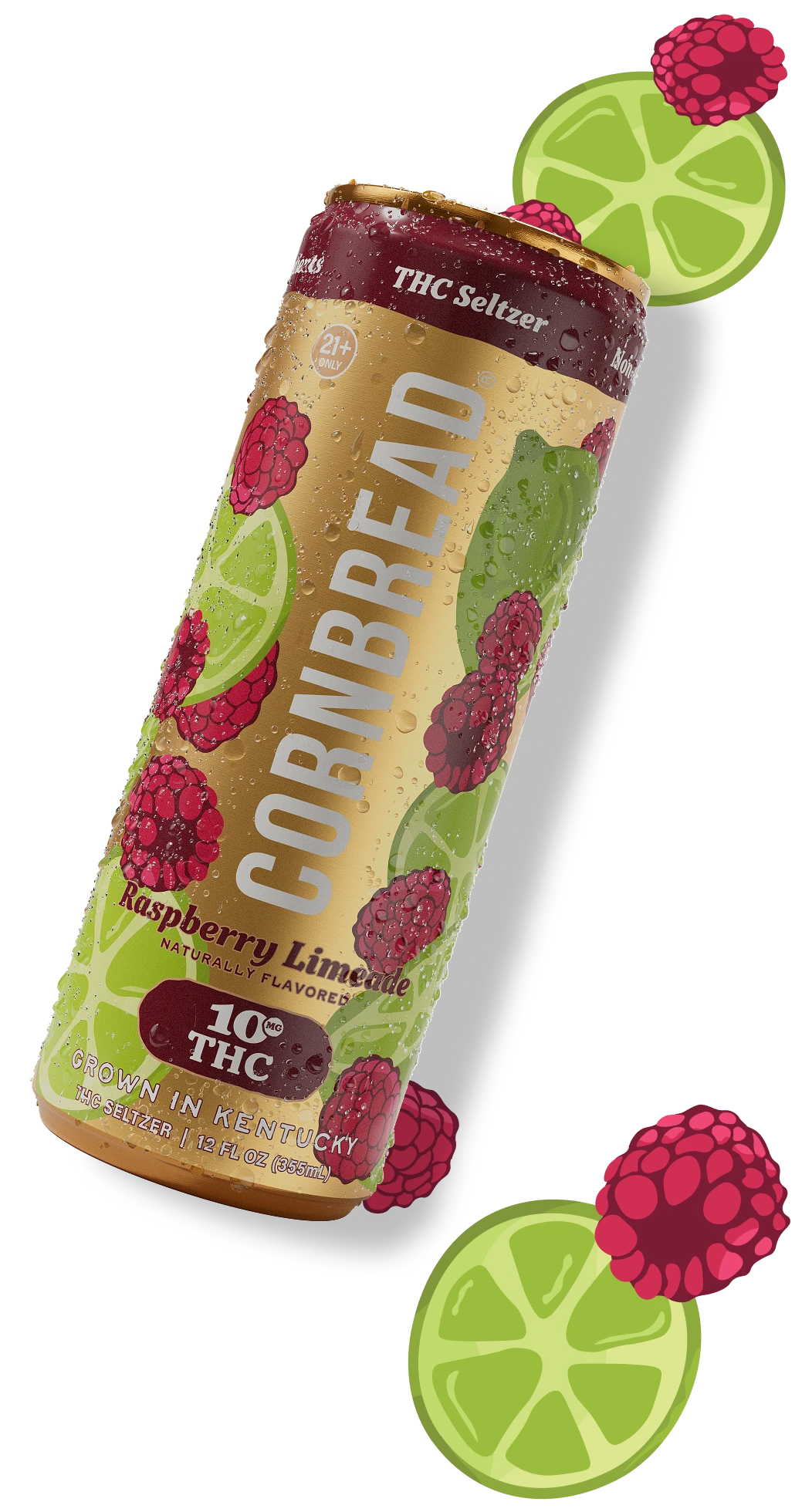Raspberry Limeade THC Seltzer, 10mg