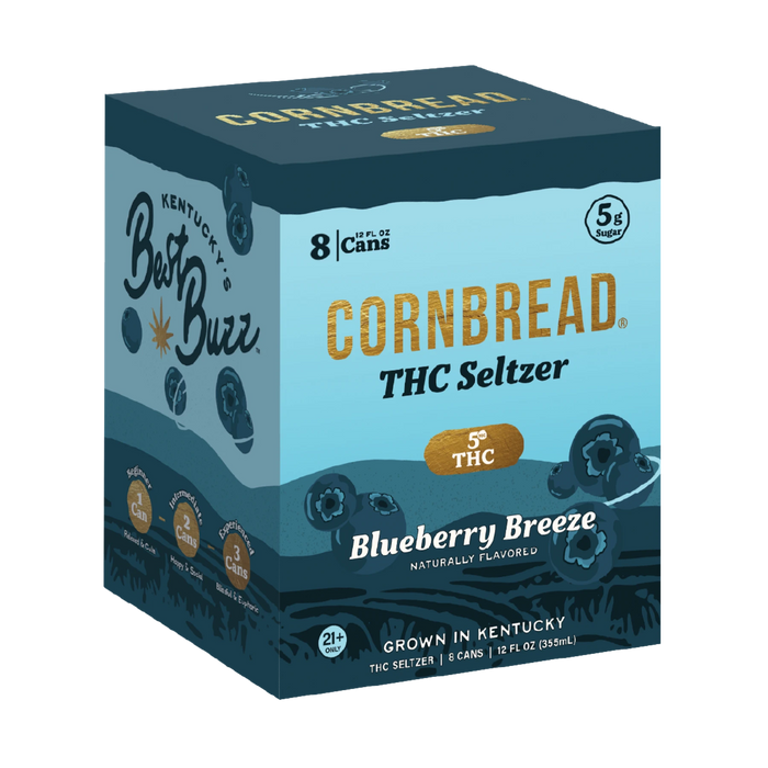 Blueberry Breeze THC Seltzer, 5mg