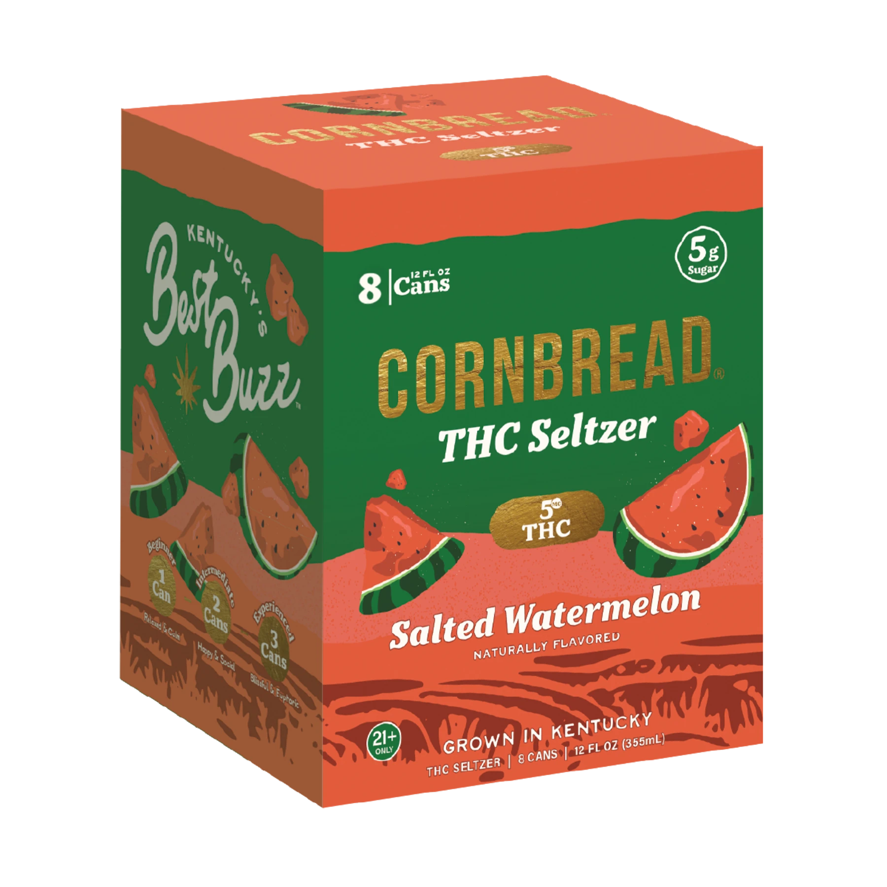 Salted Watermelon THC Seltzer, 5mg