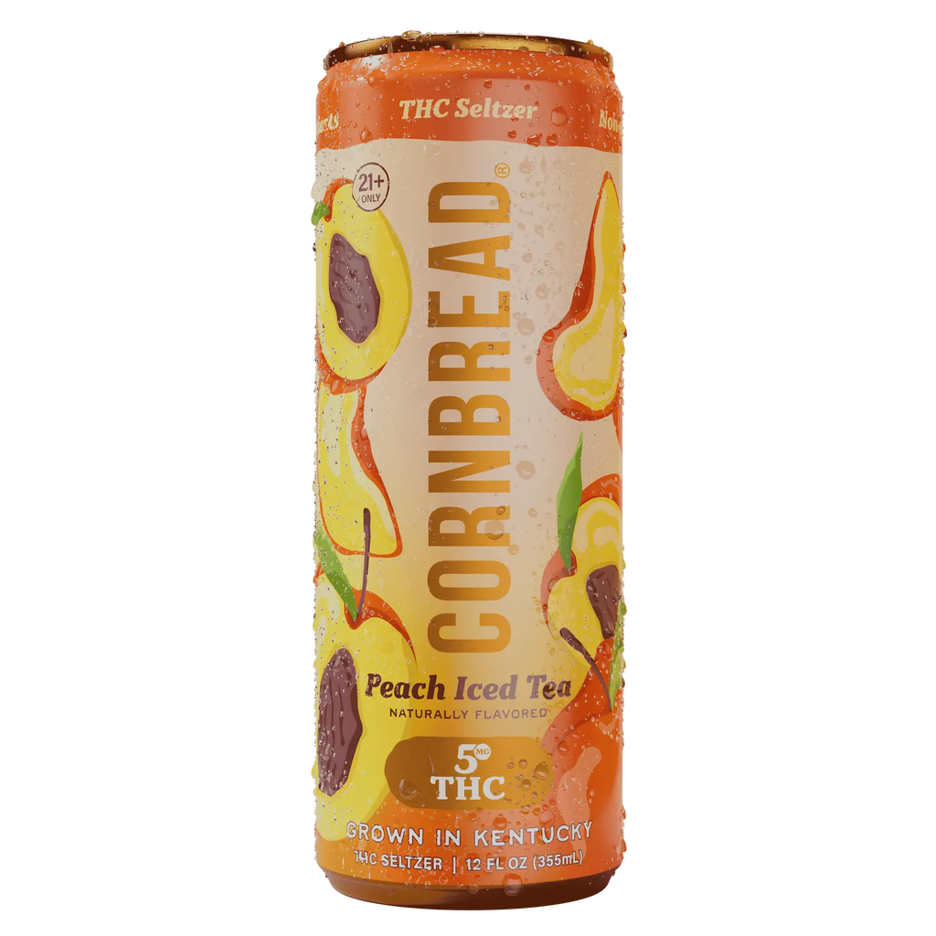 Peach Iced Tea THC Seltzer, 5mg