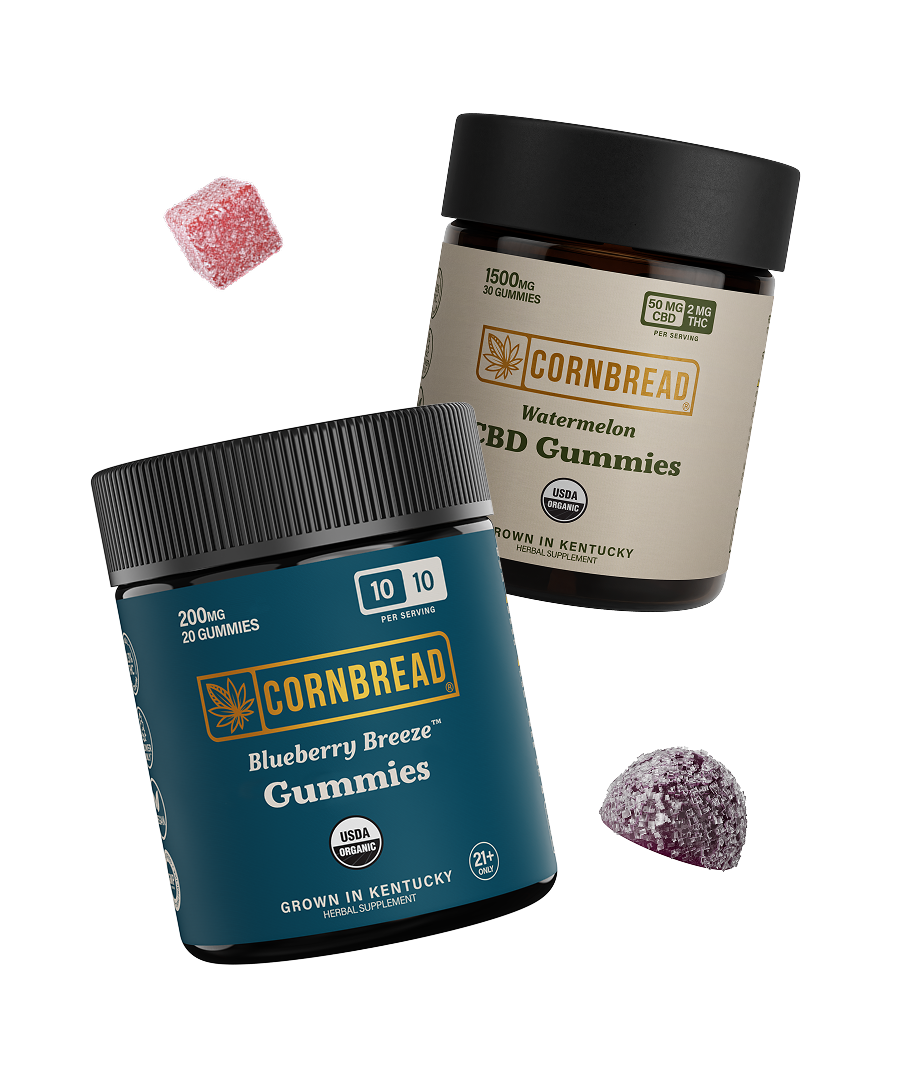 THC Gummies CBD Gummies Blueberry Breeze and Watermelon