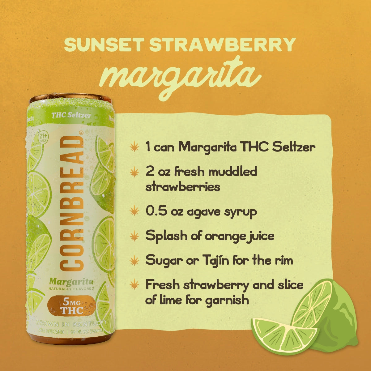 Margarita THC Seltzer, 5mg