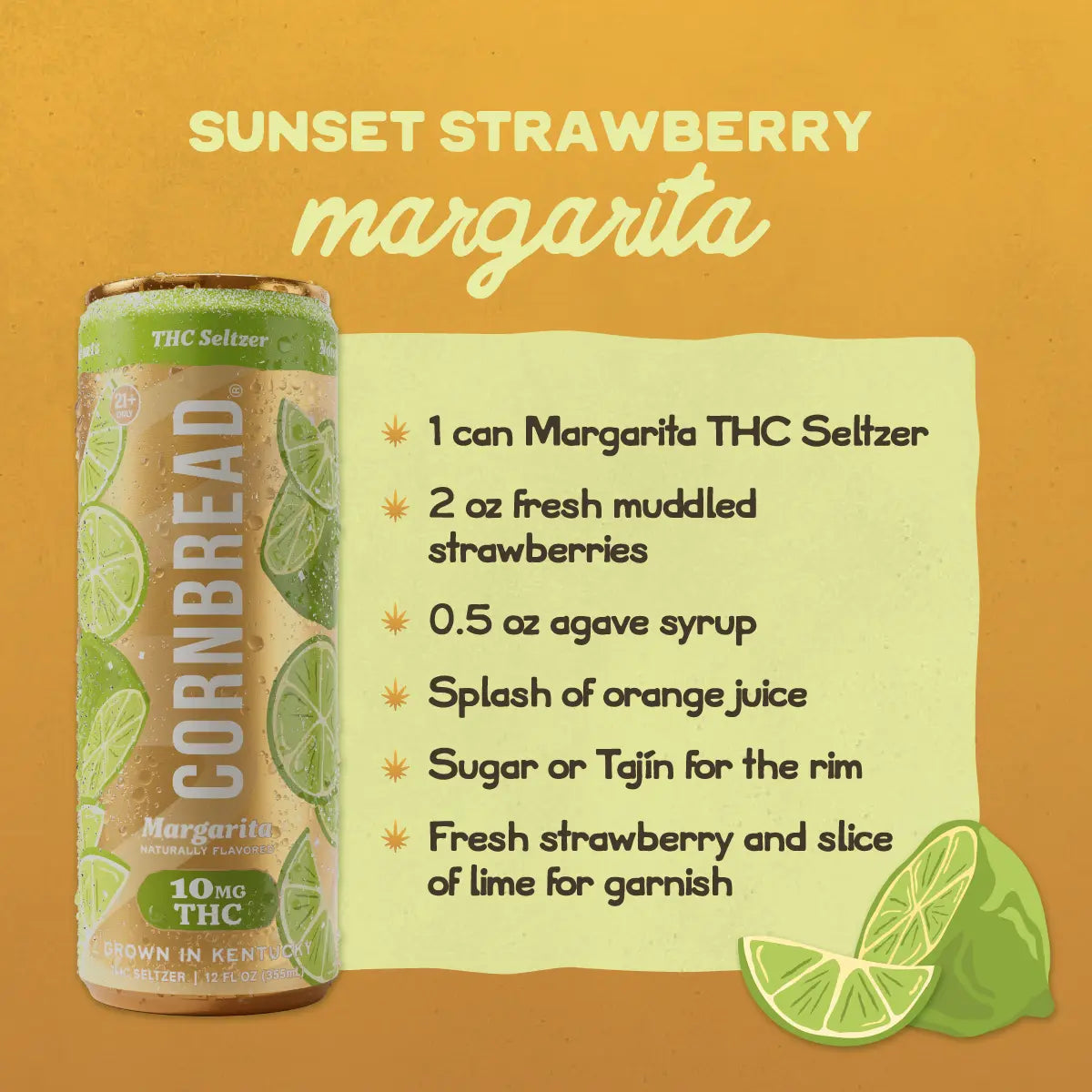 Margarita THC Seltzer, 10mg