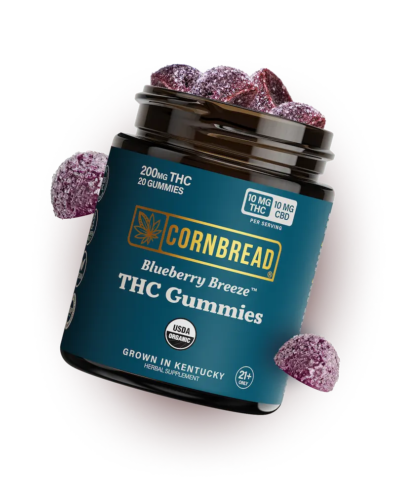 Blueberry Breeze THC Gummies, 10mg