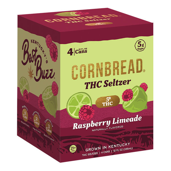 Raspberry Limeade THC Seltzer, 5mg