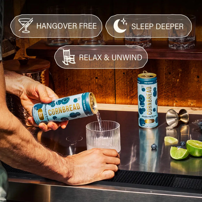 Blueberry Breeze THC Seltzer, 5mg – Cornbread Hemp®