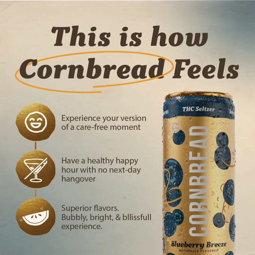 Blueberry Breeze THC Seltzer, 10mg