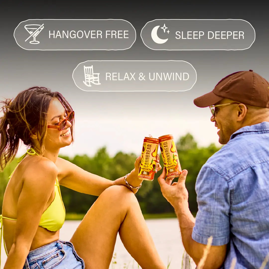 Peach Iced Tea THC Seltzer, 5mg