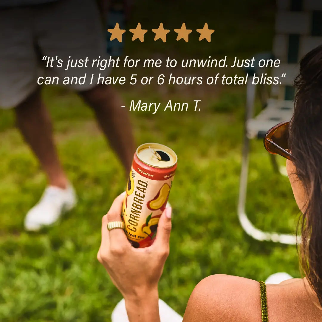 Peach Iced Tea THC Seltzer, 5mg