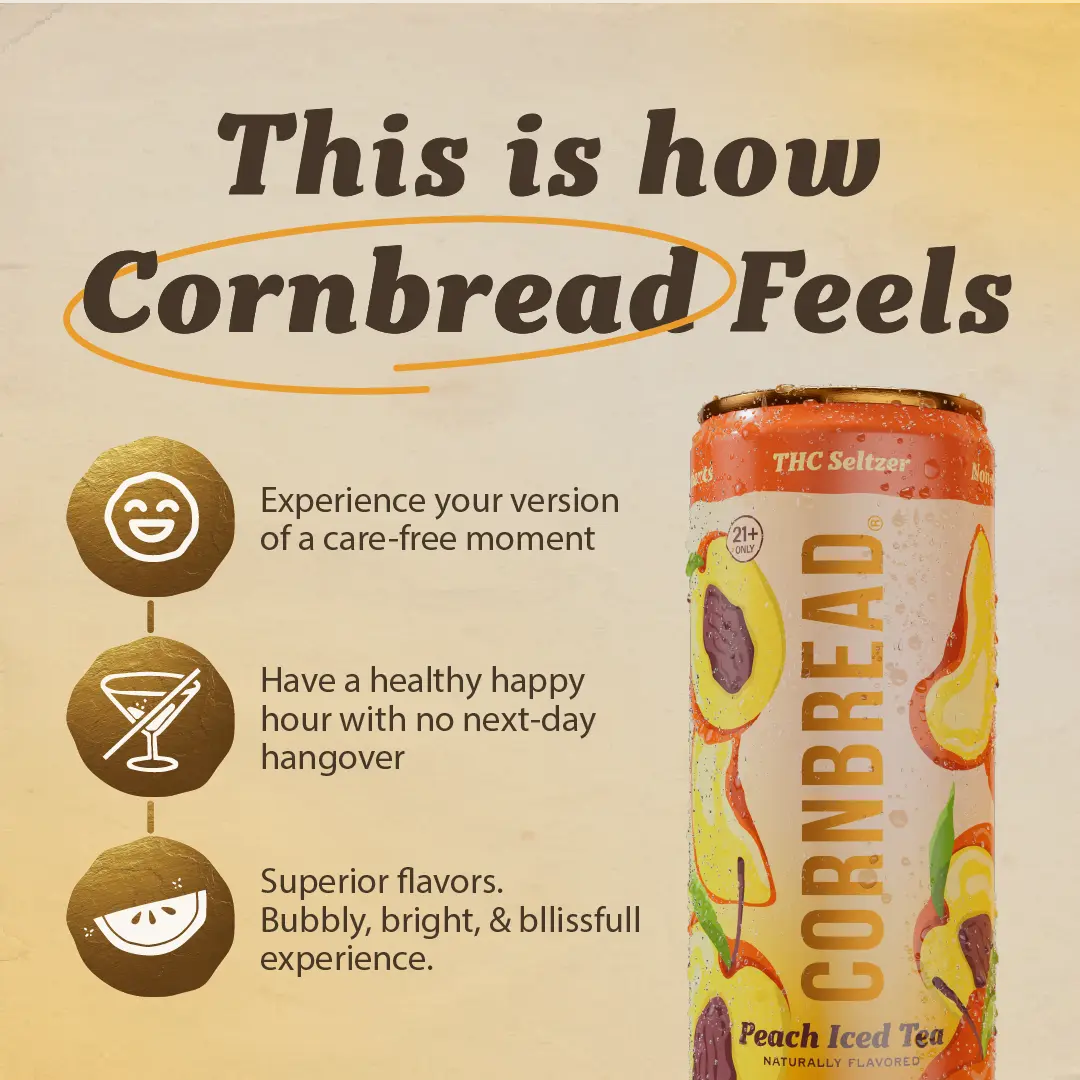 Peach Iced Tea THC Seltzer, 5mg