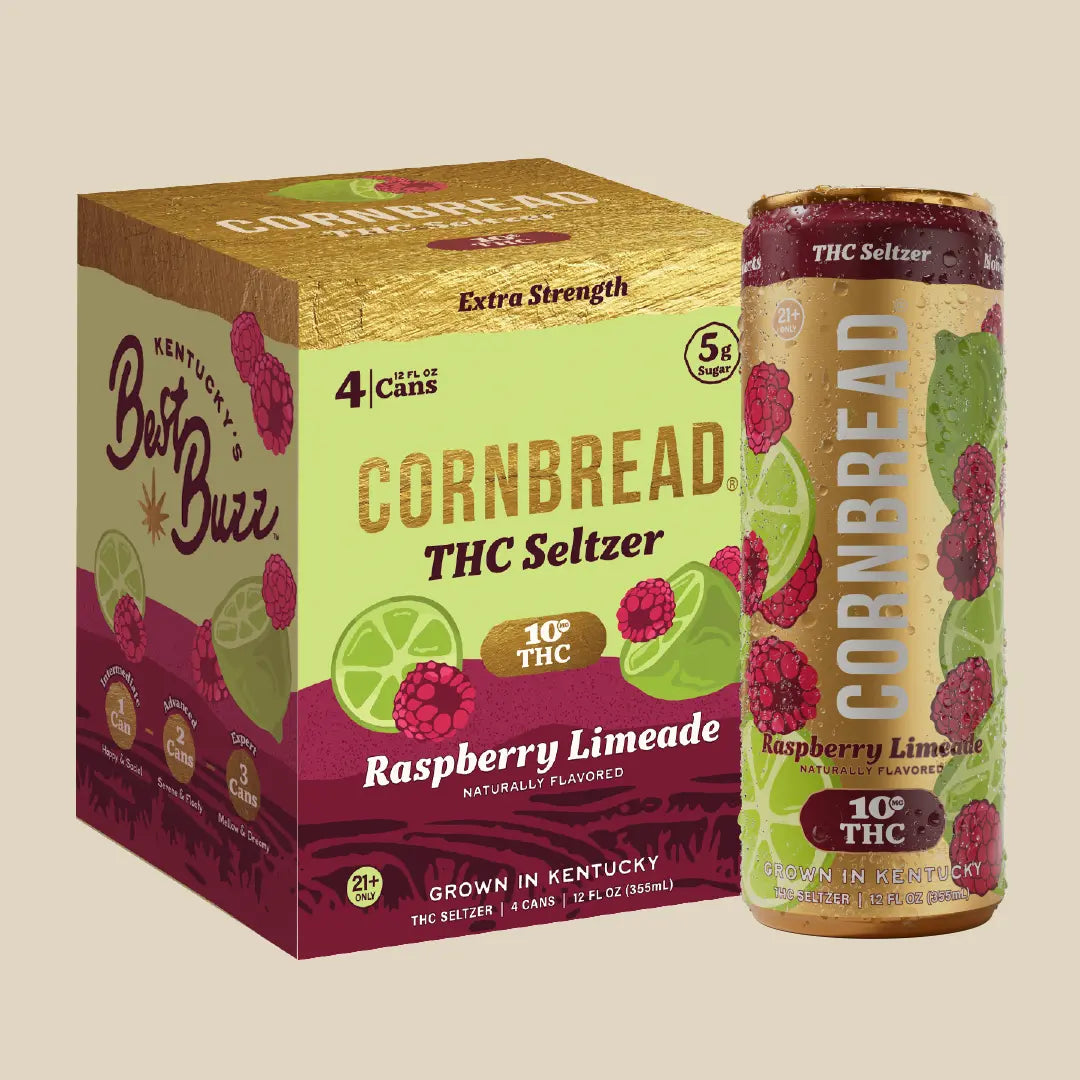 Raspberry Limeade THC Seltzer, 10mg