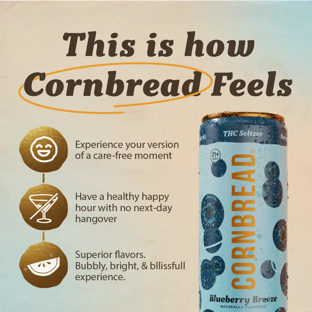 Blueberry Breeze THC Seltzer, 5mg