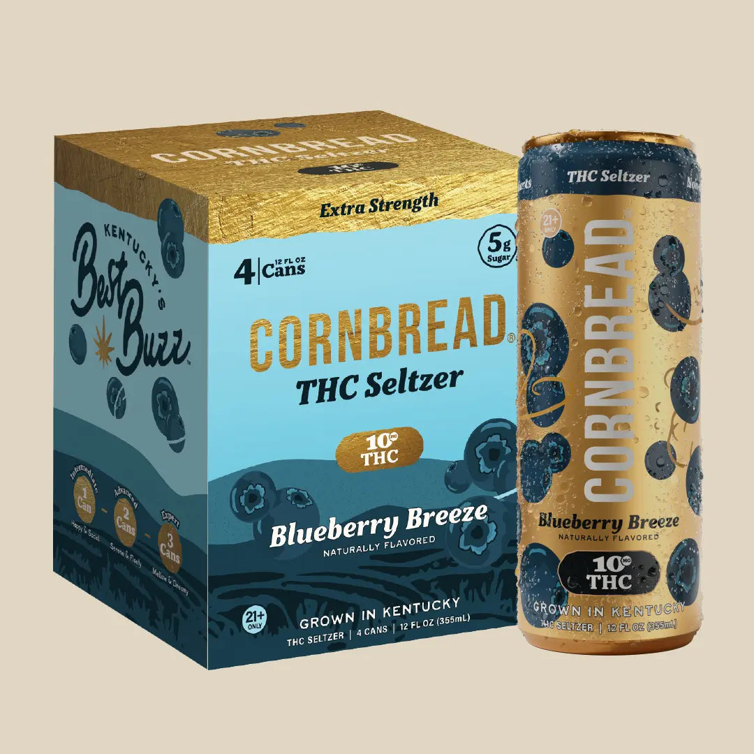 Blueberry Breeze THC Seltzer, 10mg