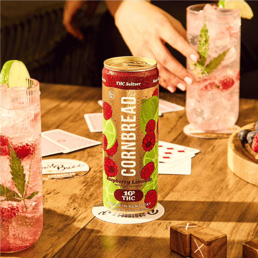 Cornbread THC Seltzer Raspberry Limeade 