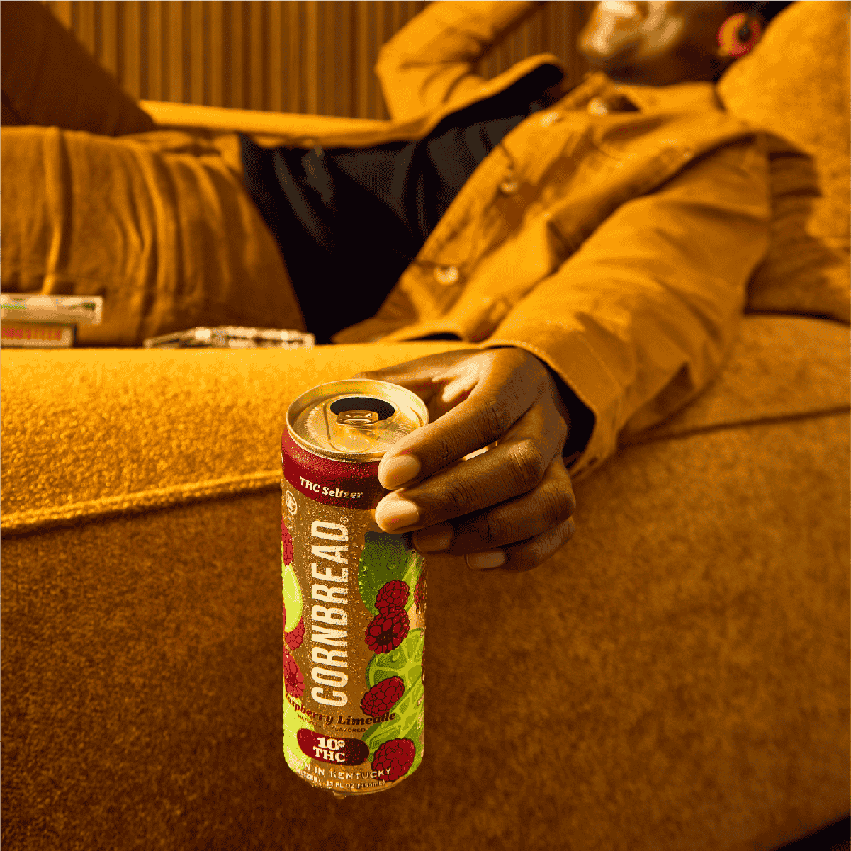 Cornbread THC Seltzer Raspberry Limeade 