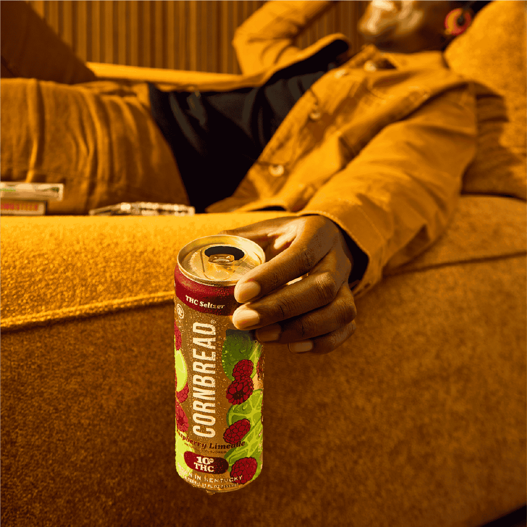 Cornbread THC Seltzer Raspberry Limeade 
