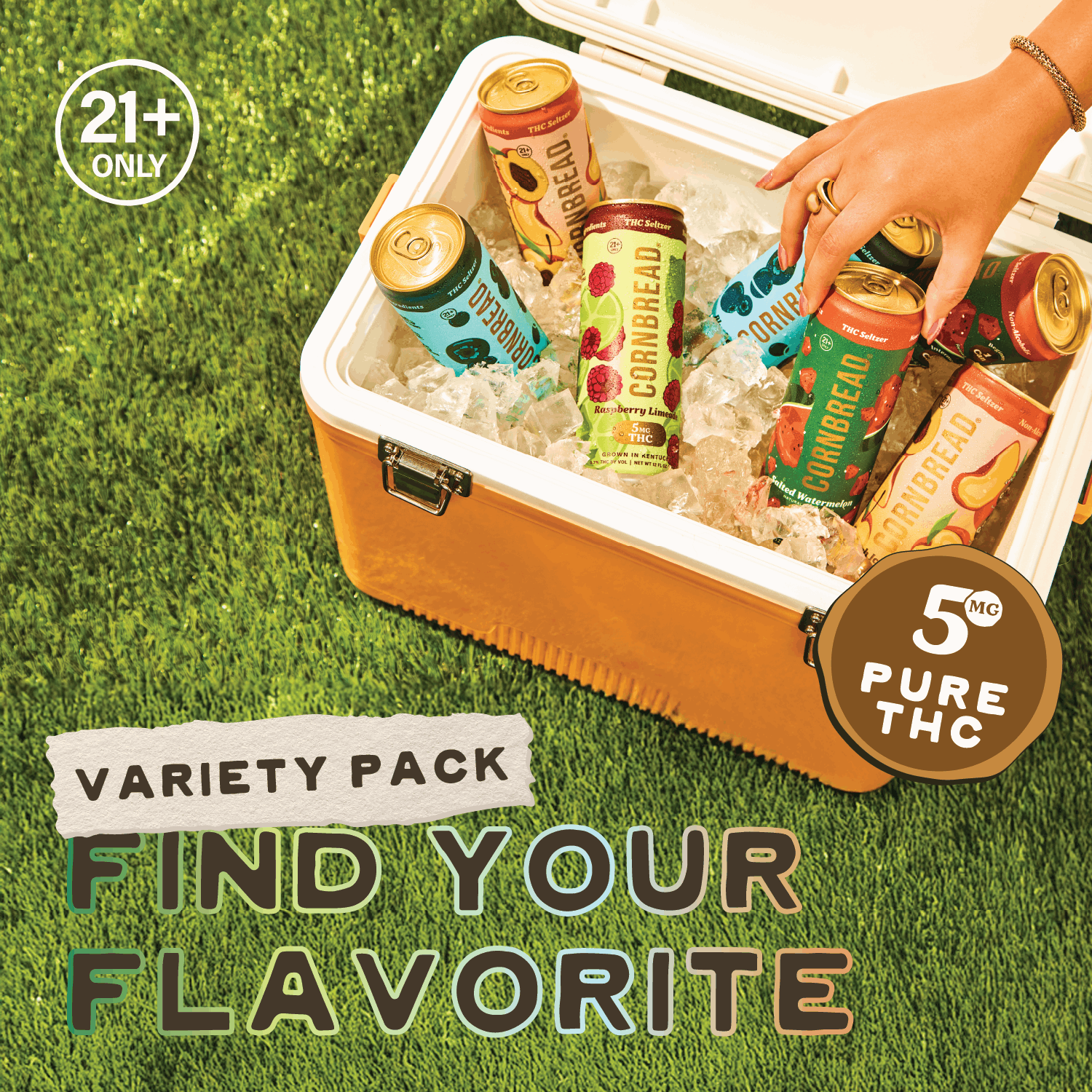 Variety Pack THC Seltzer 5mg - 4 Pack