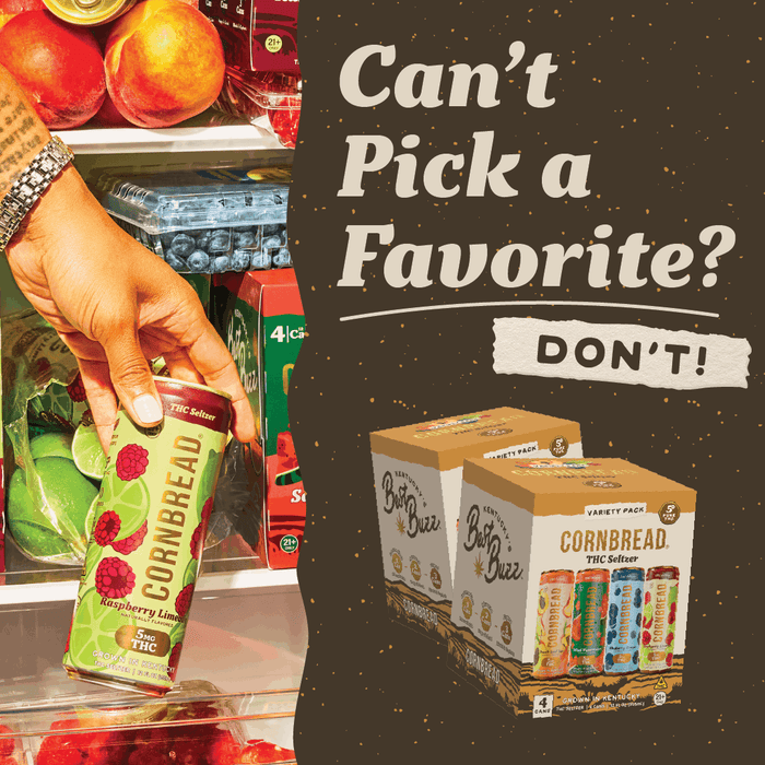 Variety Pack THC Seltzer, 5mg – Cornbread Hemp®