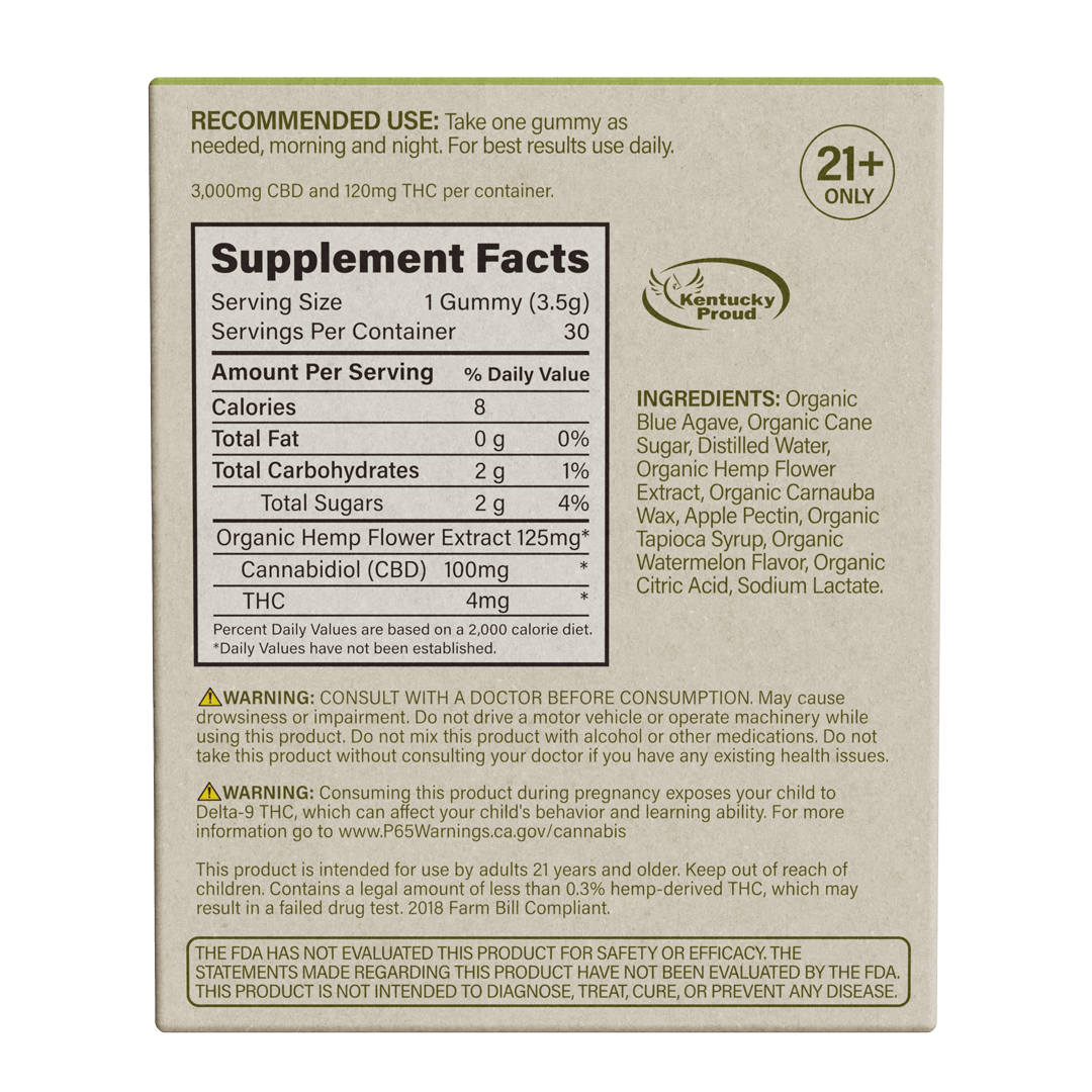 Cornbread Hemp 3000mg CBD Watermelon Gummy NFP