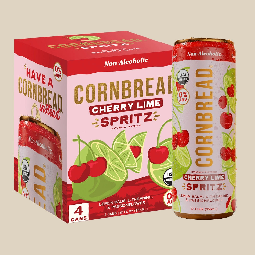 Cherry Lime Non-Alcoholic Spritz Cornbread Hemp