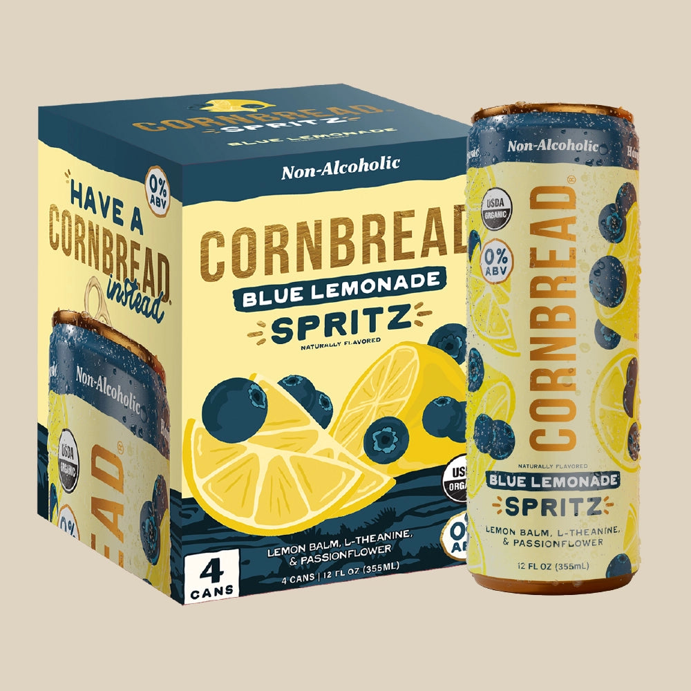 Blue Lemonade Non-Alcoholic Spritz Cornbread Hemp