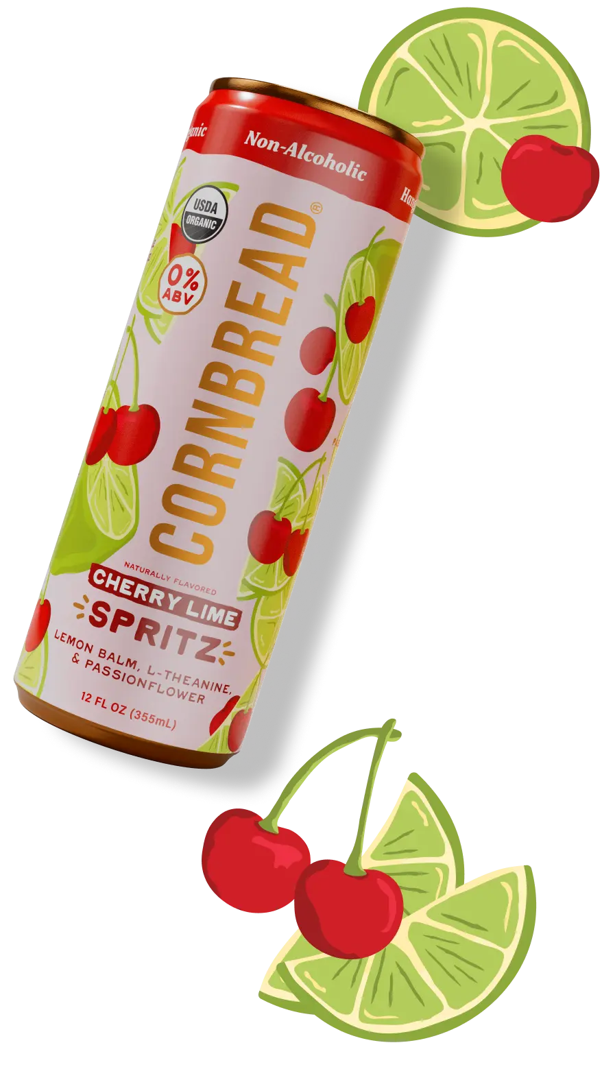 Cherry Lime Non-Alcoholic Spritz