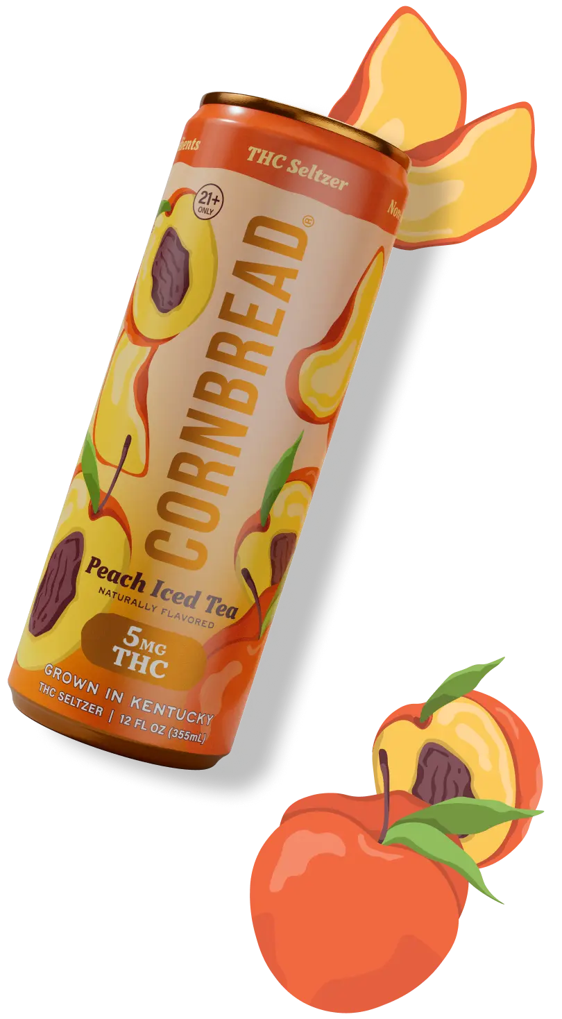 Peach Iced Tea THC Seltzer, 5mg