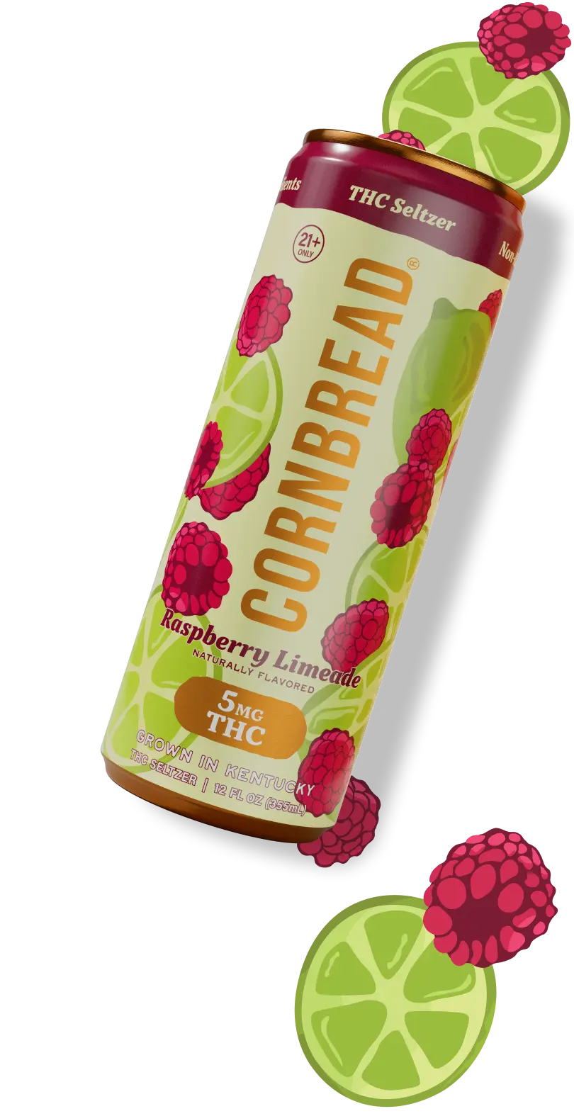 Raspberry Limeade THC Seltzer, 5mg