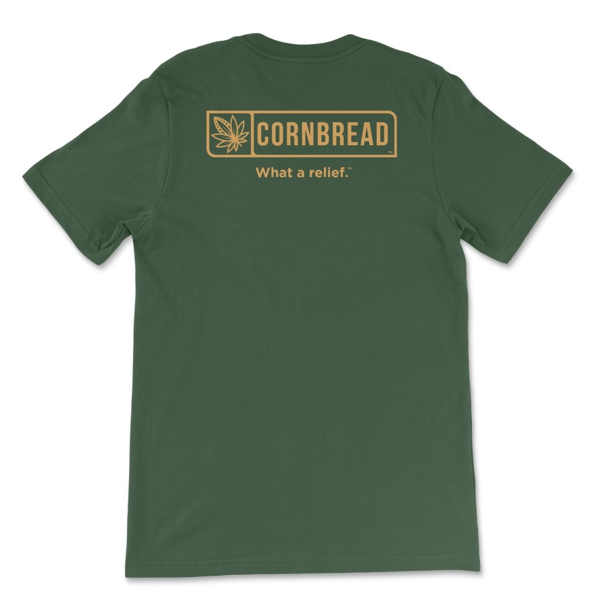 cornbread hemp t shirt green cannabis back