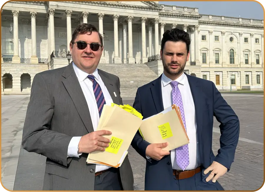 Jim Higdon and Eric Zipperle in Washington, D.C.